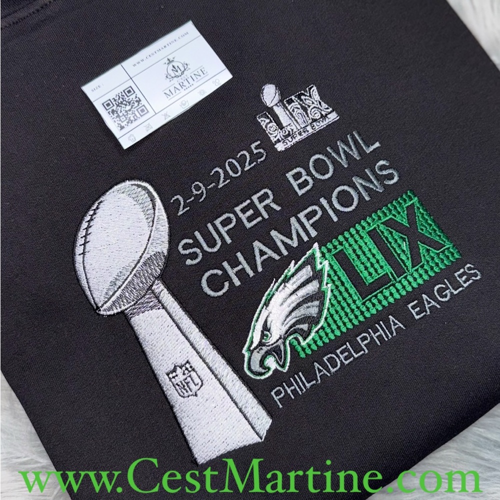 Eagles Super Bowl Champions- Adult Unisex Fly Eagles Fly Embroidered Hood…